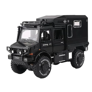 ماشین اسباب بازی بنز ارتشی مشکی طرح نفربر جنگی مدل یونیماگ Unimog. 1:24 Car Model_اسباب بازی